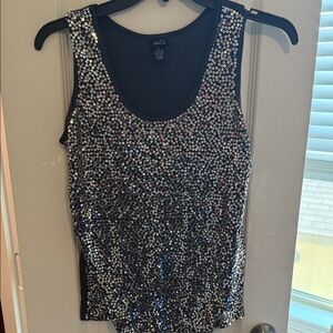 Rue21 Sparkling Silver Sequin Tank Top new but no tags
